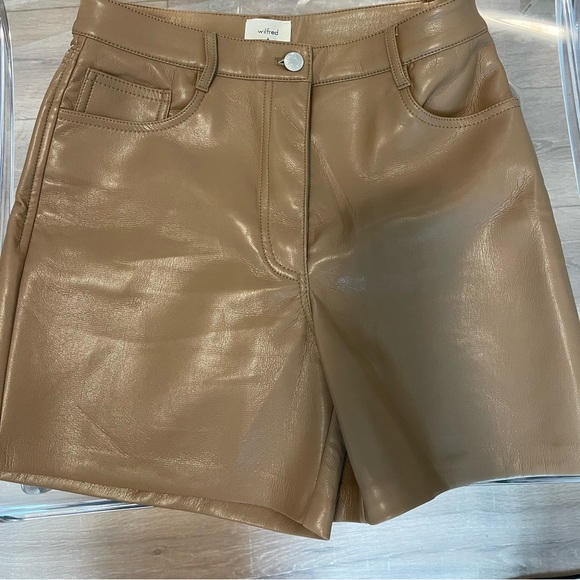 Wilfred Vegan Leather Shorts from Aritzia - Picture 1 of 4
